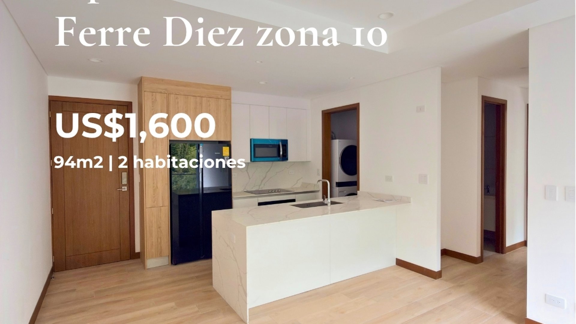 APTO. EN RENTA ZONA. 10 2 HABITACIONES EDIFICIO FERRE DIEZ