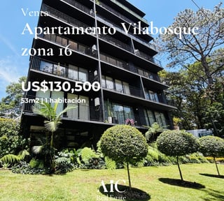 APARTAMENTO EN VENTA, EDIFICIO VILABOSQUE 53 MTS2, 1 DORMITORIO, ZONA 16