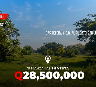 19 Manzanas en venta en Carretera Vieja al Puerto San Jose