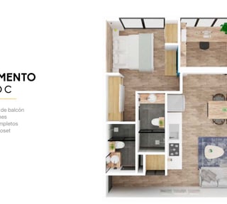 Venta de apartamento amueblado, ideal AIRBNB 2 dorms zona 10 