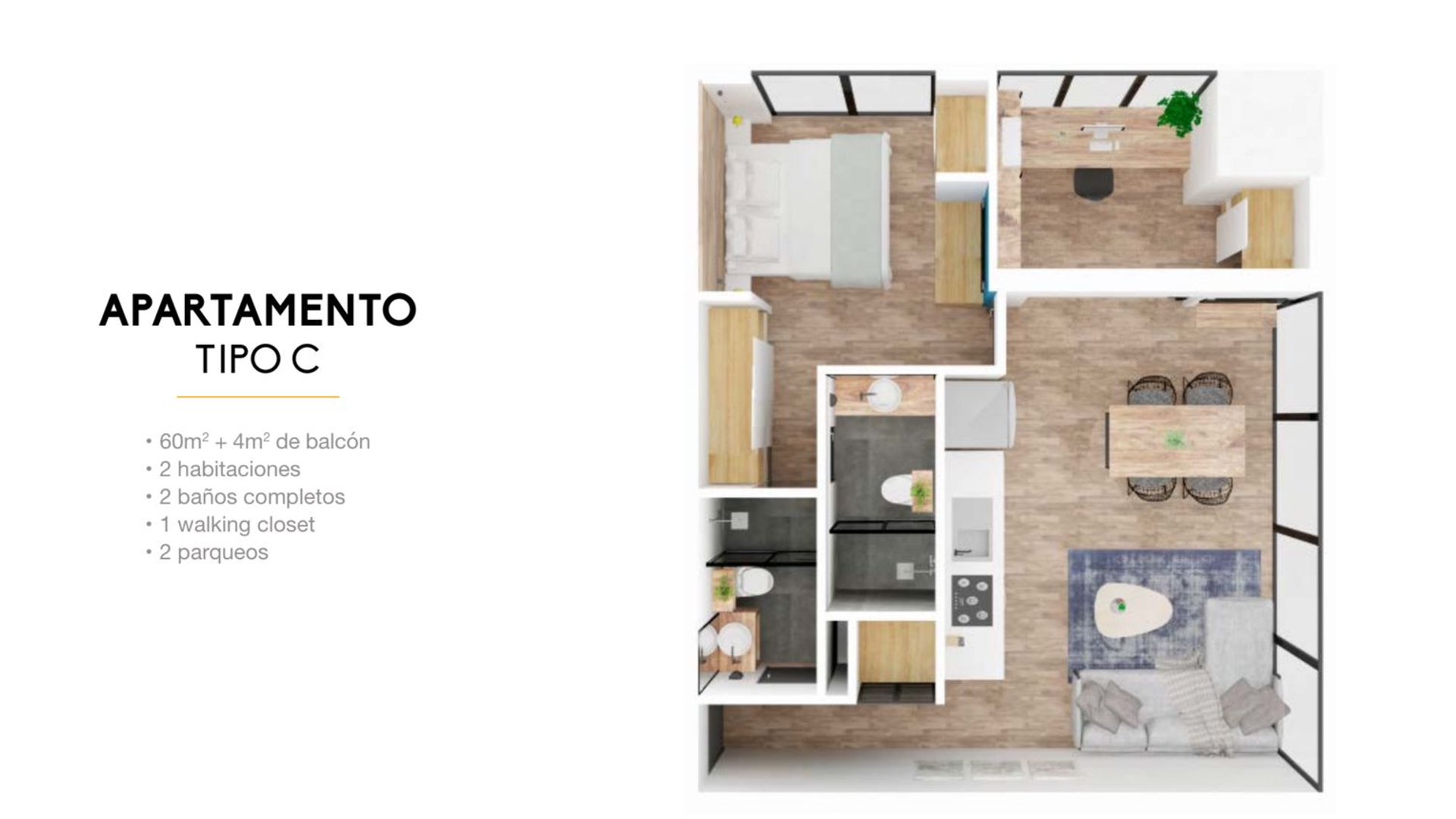 Venta de apartamento amueblado, ideal AIRBNB 2 dorms zona 10 