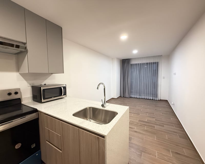 Apartamento de 1 habitación en renta en parque 14, zona 14.