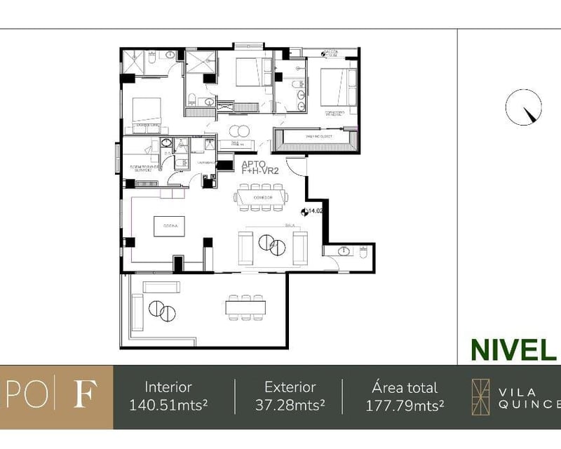 Apartamento en Venta Edificio Vila Quince, zona 15 VH2