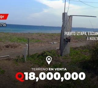 Terreno en venta en Puerto Iztapa, Escuintla