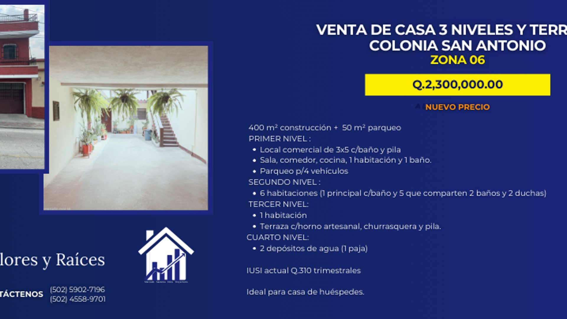 House for Sale with 6 Bedrooms in Zona 6, Guatemala - $287,500