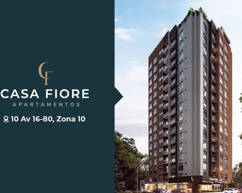 Apartamento en Venta - Ideal Inversion - Casa Fiore Zona 10 Ref-4646