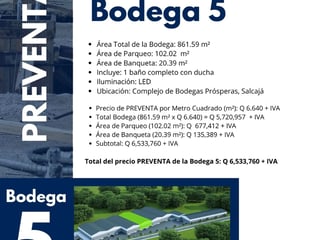 Venta de bodegas en Complejo Prósperas | Salcajá Quetzaltenango | 7 Bodegas diferentes tamaños - Image 21