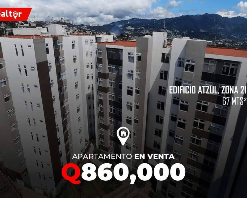 Apartamento en Venta en Edificio Atzul, zona 21