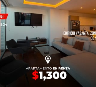 Apartamento en renta en Edificio Vasanta zona 10