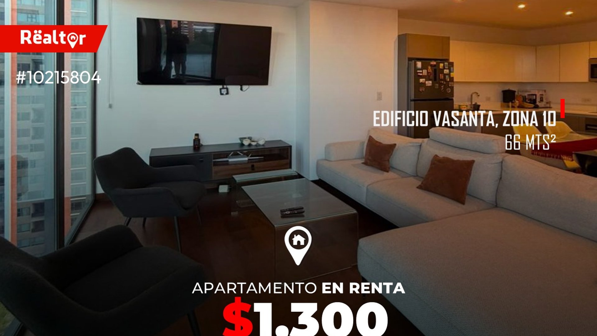 Apartamento en renta en Edificio Vasanta zona 10