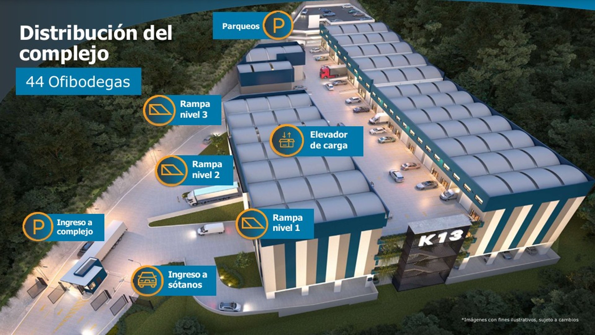 Ofibodega en venta en KM 13 CAES con Mezanine y 3 Parqueos Ref-5854