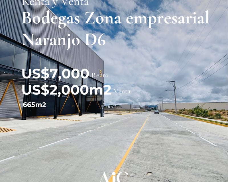 BODEGA C/ MULTIPLES AMBIENTES 665Mts2 / ZONA EMPRESARIAL NARANJO D6