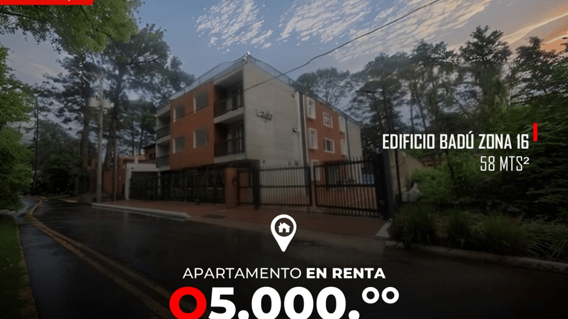 Apartamento en Renta en Edificio Badú, zona 16