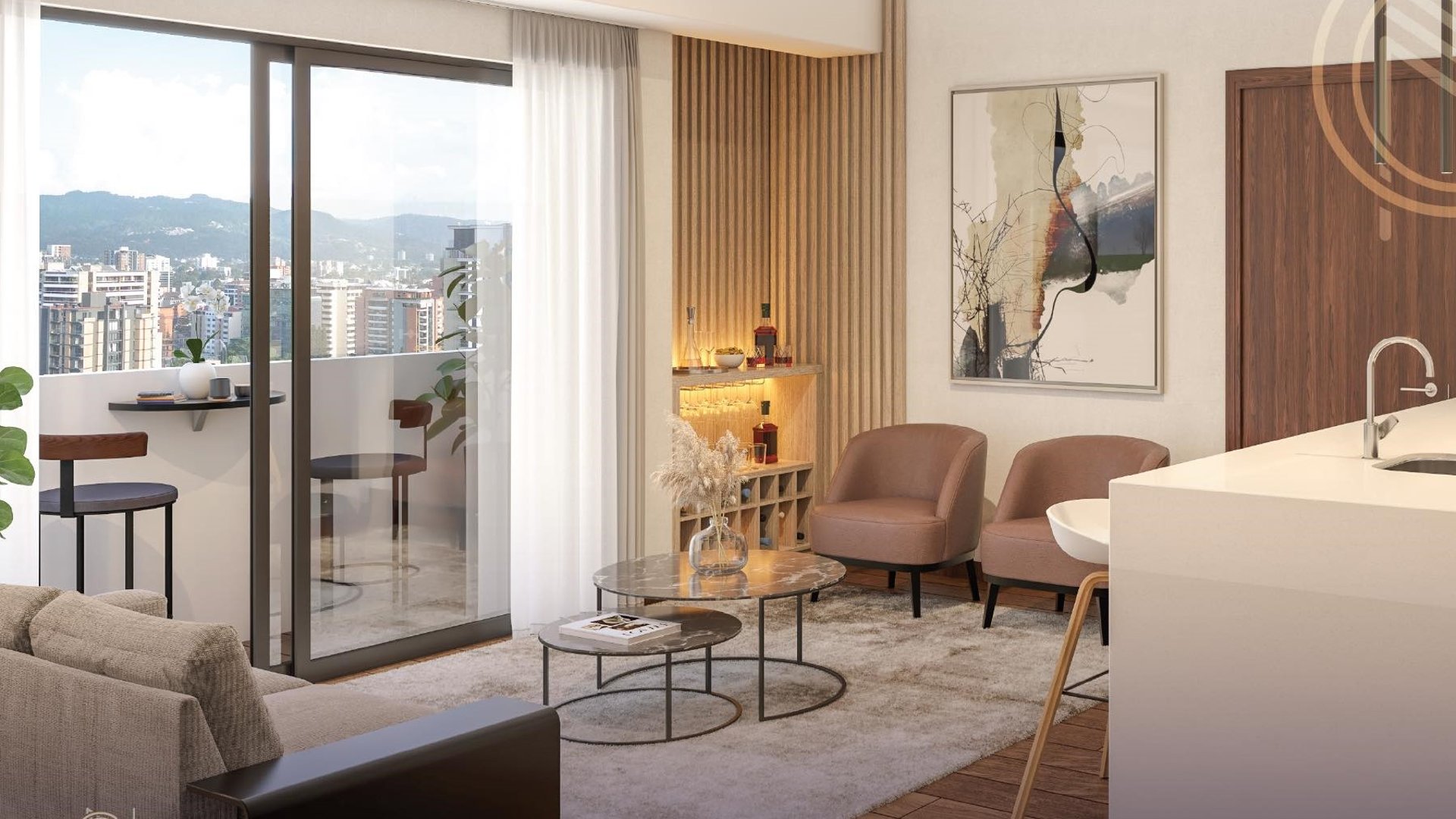 Apartamento en venta de 1 habitacion en zona 10 Ref-4931