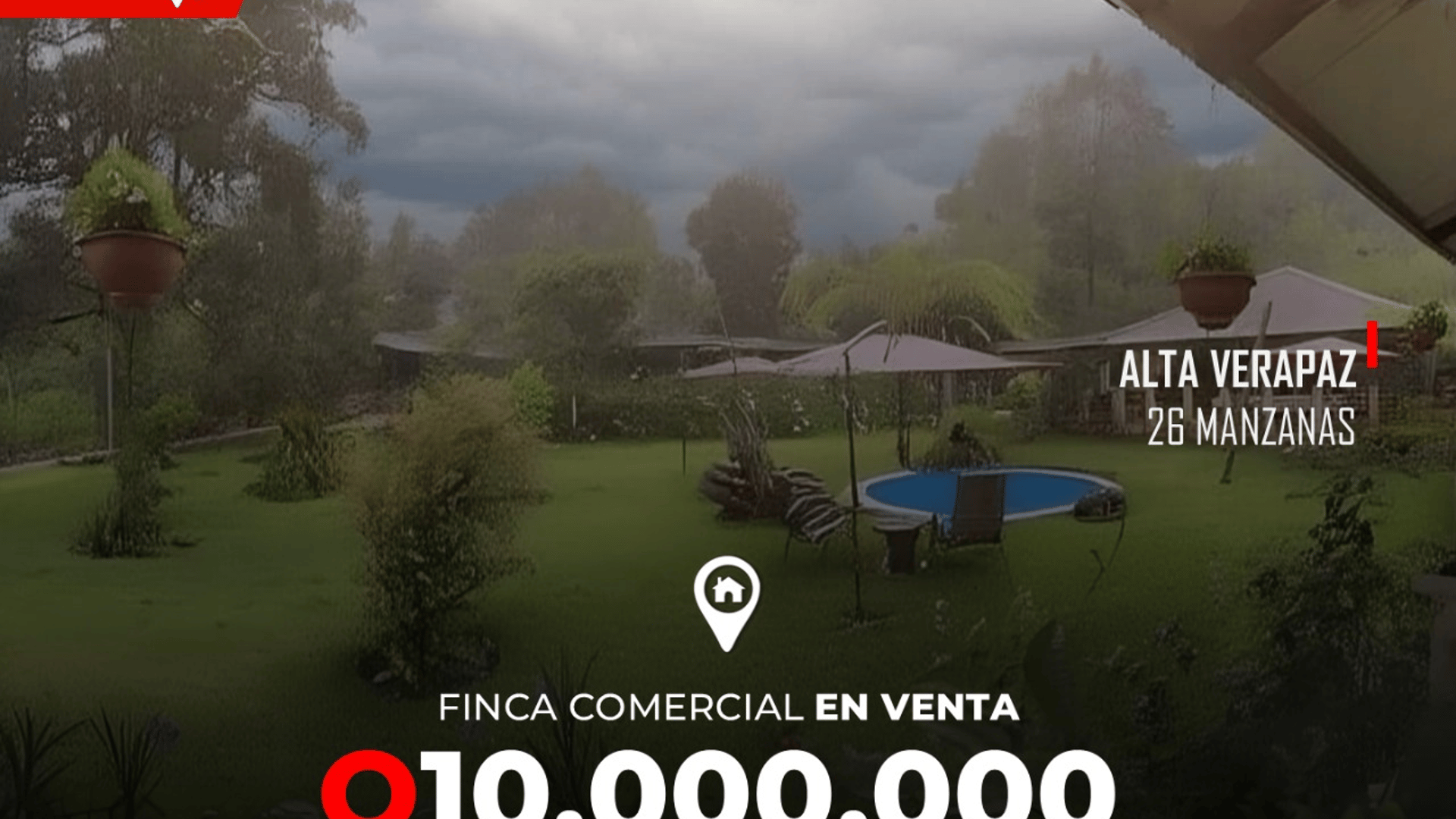 Finca comercial 26 manzanas en Venta en la Verapaces 