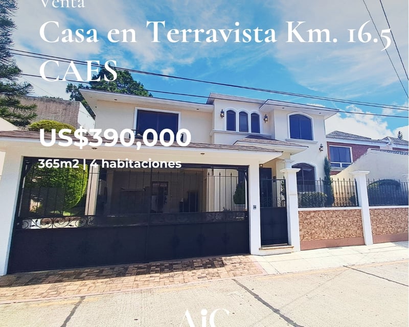 CASA TERRAVISTA EN VENTA 4 DORMITORIOS, km 16.5 CAES