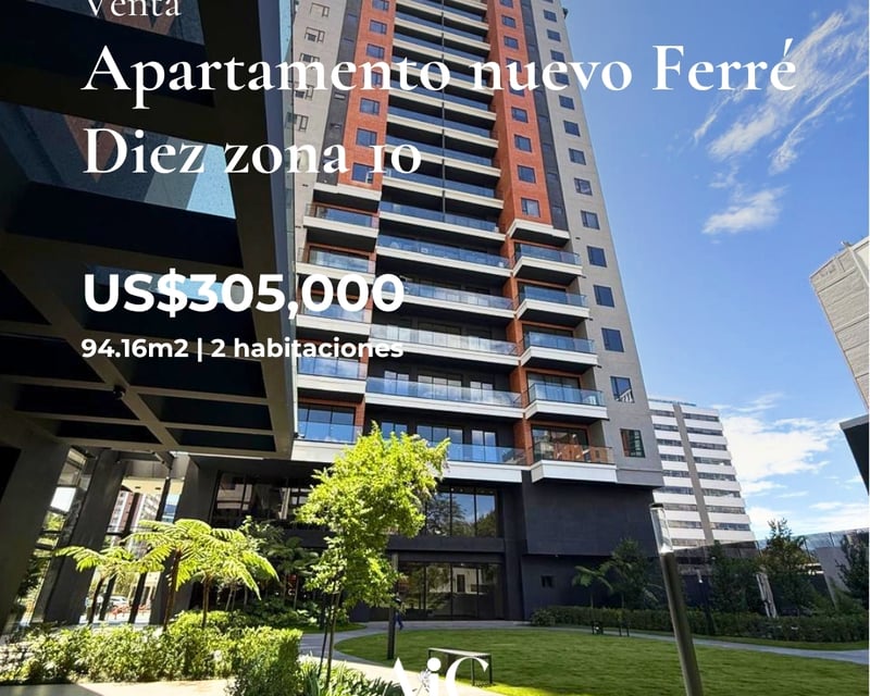 APARTAMENTO NUEVO EN VENTA AMPLIO BALCÓN, FERRÉ 10 ZONA 10