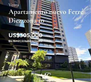 APARTAMENTO NUEVO EN VENTA AMPLIO BALCÓN, FERRÉ 10 ZONA 10