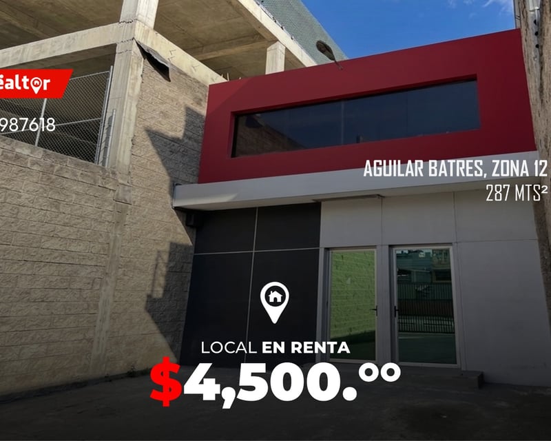 Bodega con Oficinas en renta sobre Aguilar Batres zona 12
