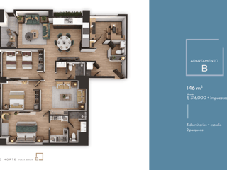 Elemento Plaza Berlin – Torre Norte Zona 13 | Apartamentos nuevos de 2,3 y 4 habitaciones - 5