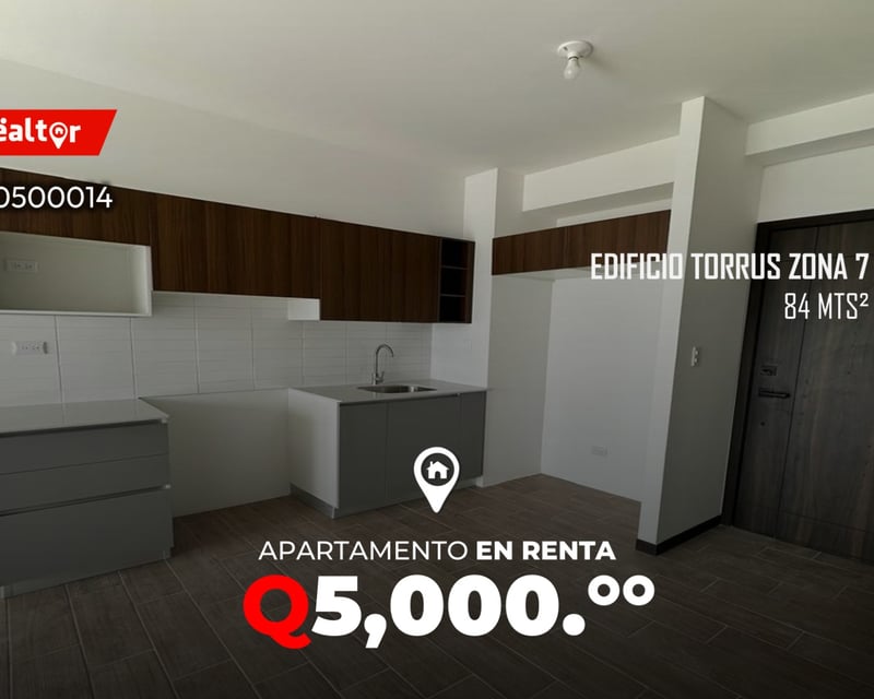 Apartamento en renta en Edificio Torrus zona 7