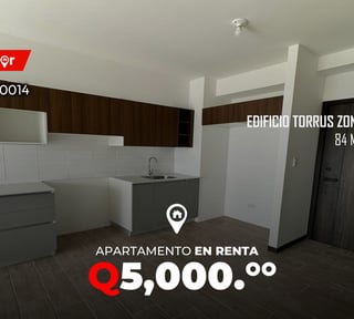 Apartamento en renta en Edificio Torrus zona 7