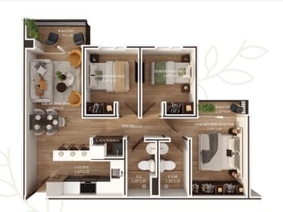 Vendo Apartamento  Tipo  " B y C " en Torre Paseo del Bosque - 2