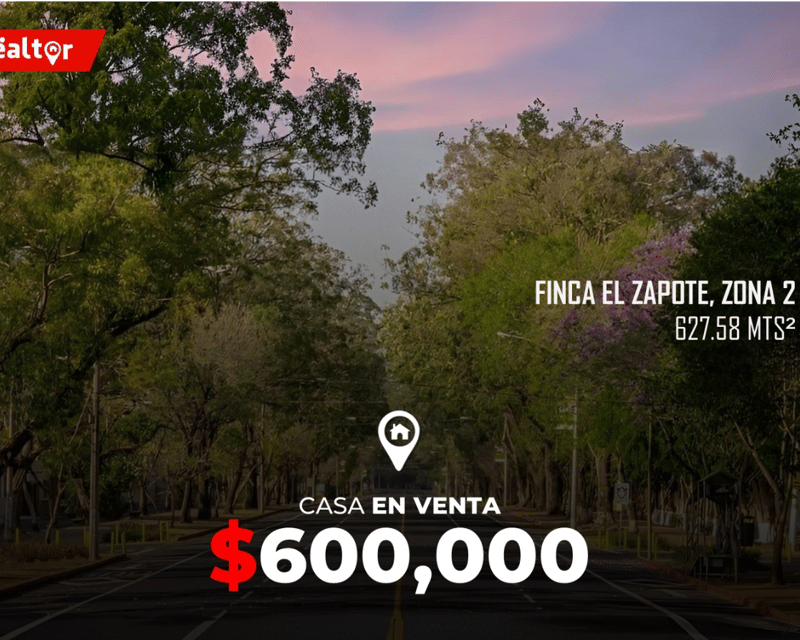 Casa en Venta en Finca El Zapote, zona 2
