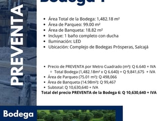 Venta de bodegas en Complejo Prósperas | Salcajá Quetzaltenango | 7 Bodegas diferentes tamaños - Image 23