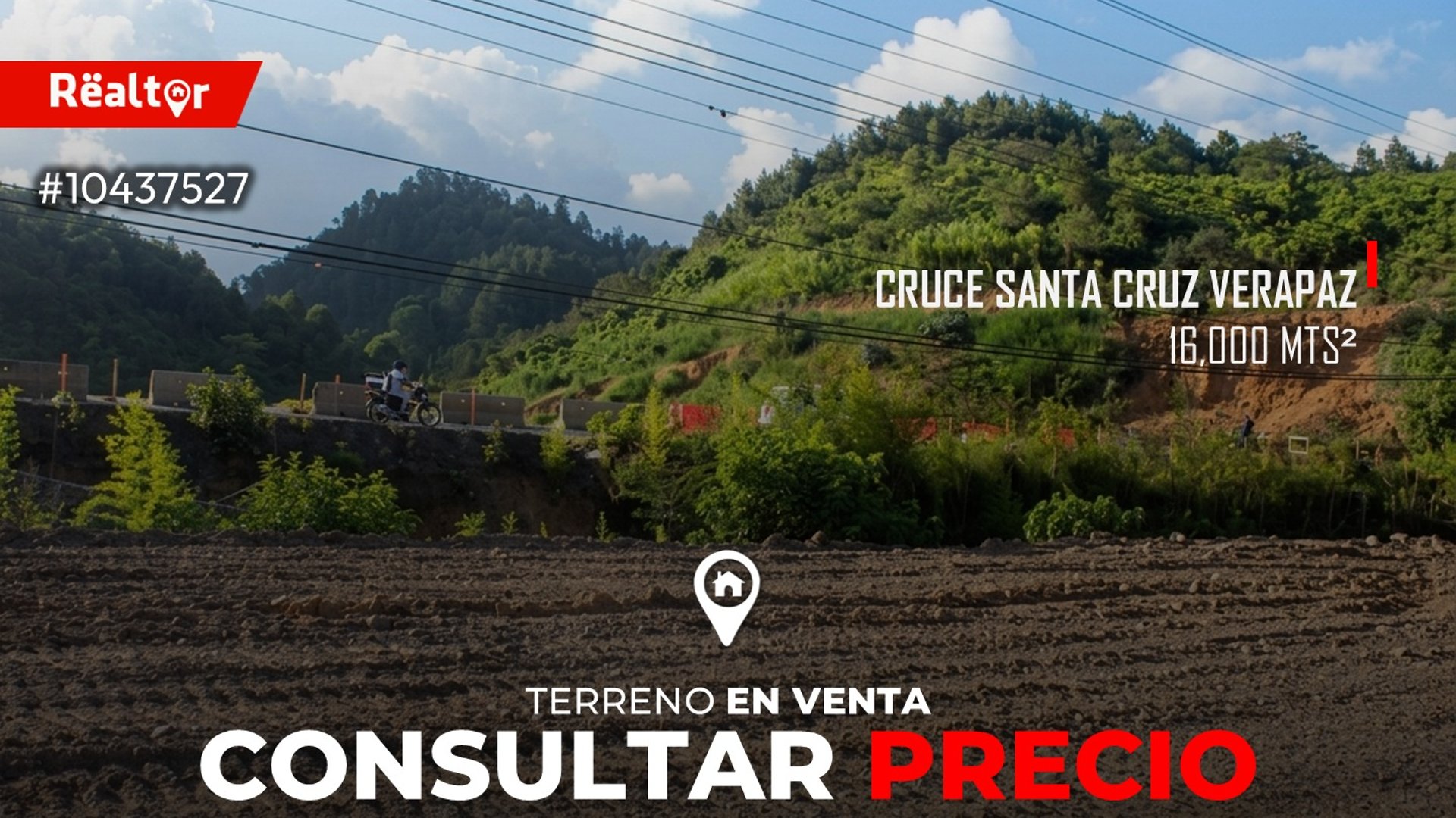 Terreno en venta en Cruce Santa Cruz Verapaz 