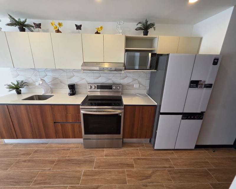 Apartamento en renta de 1 habitacion con linea blanca en Z13 Ref-5546