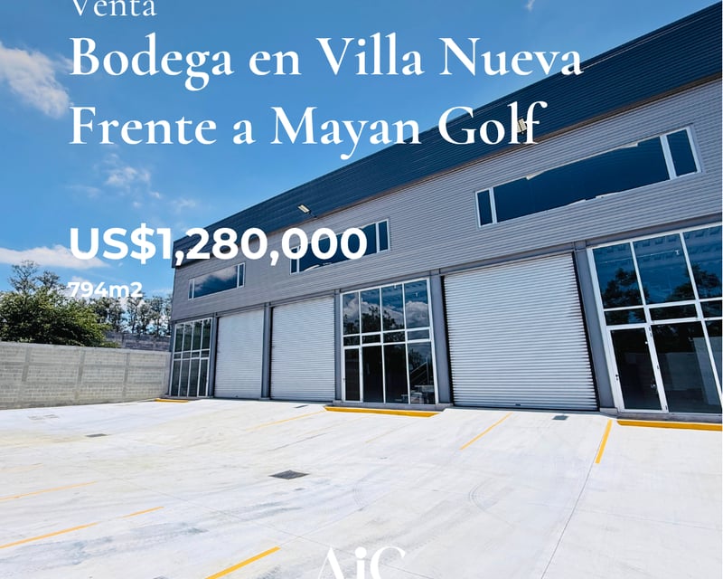 BODEGA AMPLIA EXCELENTE UBICACION 794MTS VILLA NUEVA FRENTE A MAYAN GOLF