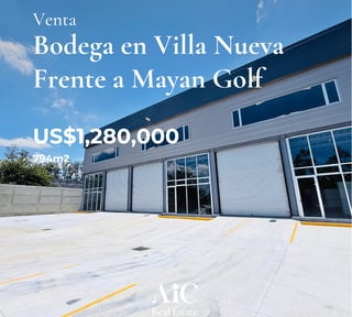 BODEGA AMPLIA EXCELENTE UBICACION 794MTS VILLA NUEVA FRENTE A MAYAN GOLF