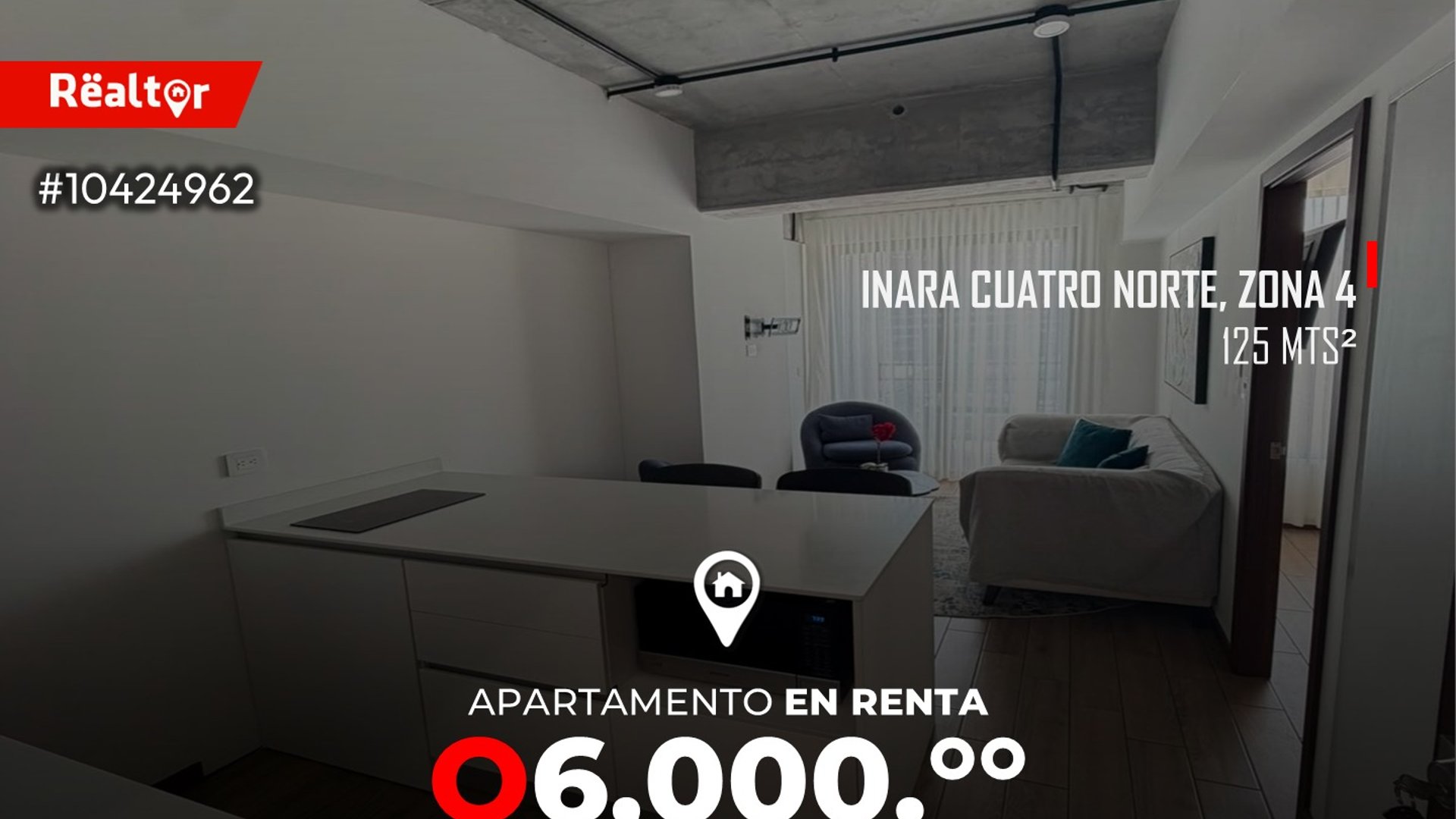 Apartamento en renta en Inara Cuatro Norte, Zona 4
