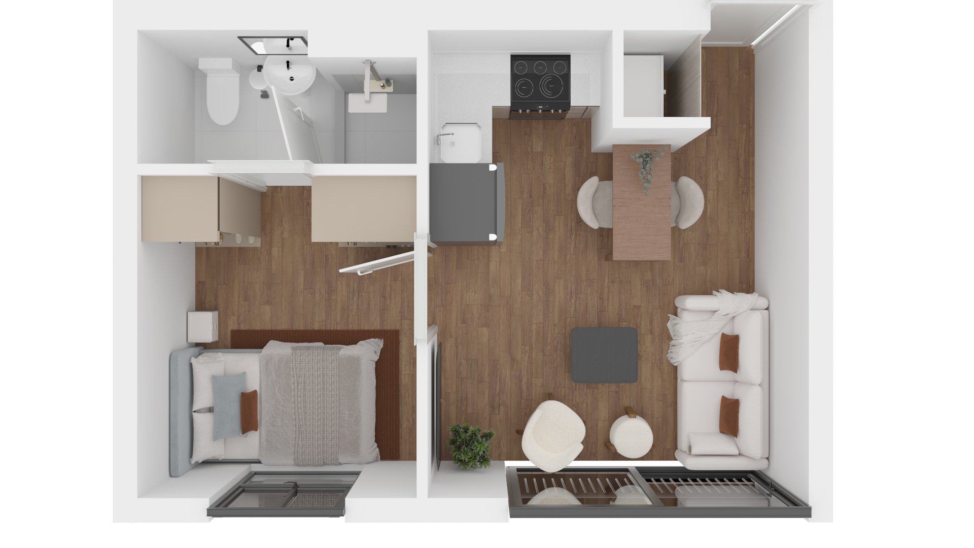 Acacias 13, apartamentos en planos de 1 habitación en, zona 13 - Miniatura 7