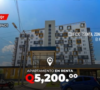 Apartamento en renta en Esenta zona 12