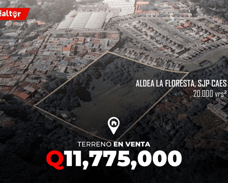 Terreno 20,000 vrs² en Venta en Aldea la Floresta, San José Pinula