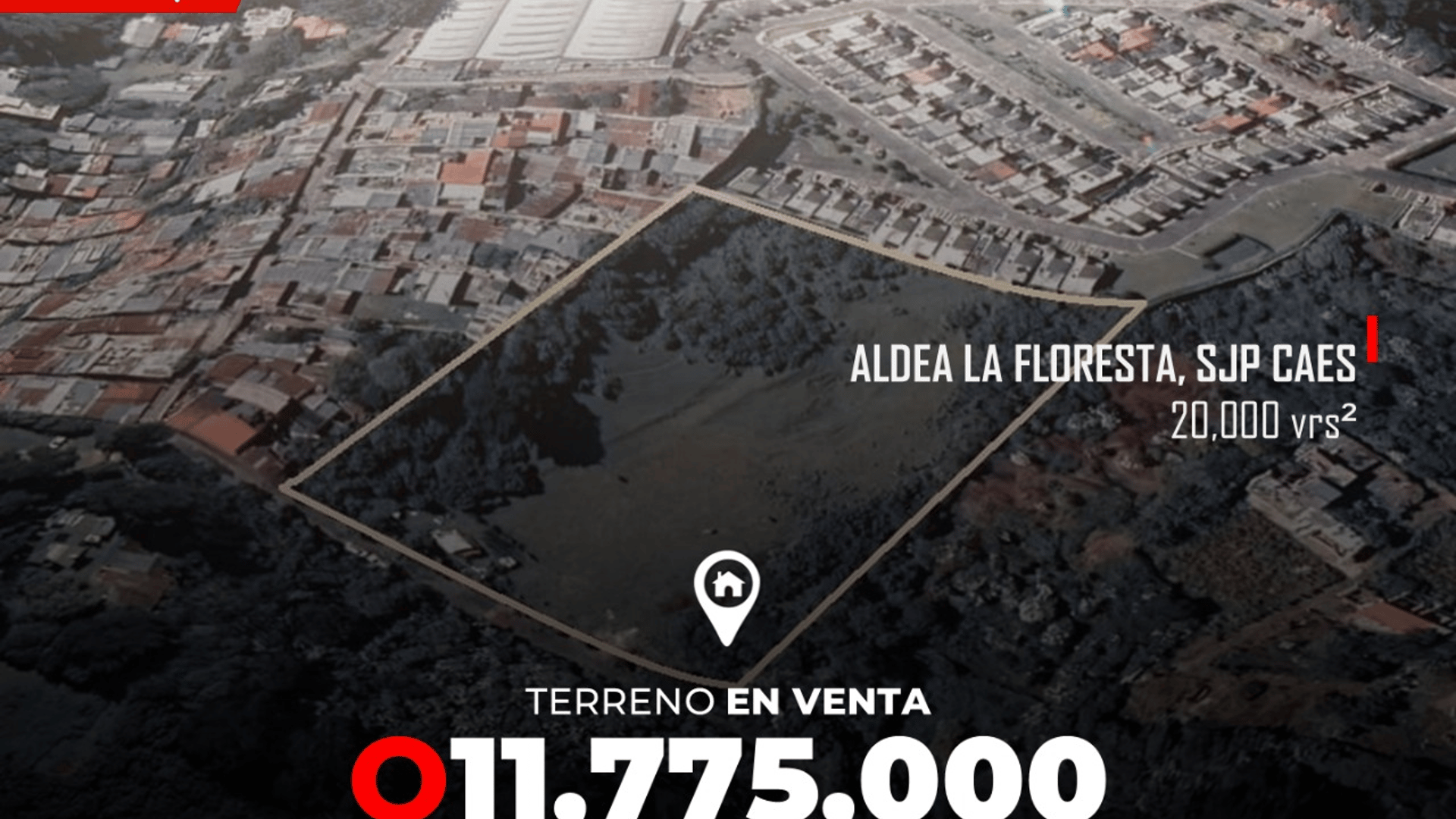 Terreno 20,000 vrs²  en Venta en Aldea la Floresta, San José Pinula