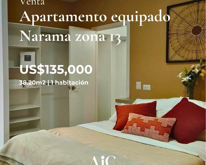 APARTAMENTO EN VENTA EQUIPADO  NARAMA ZONA 13