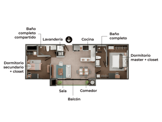 Apartamento 2 habitaciones en  Pre-venta en zona 10 - 4