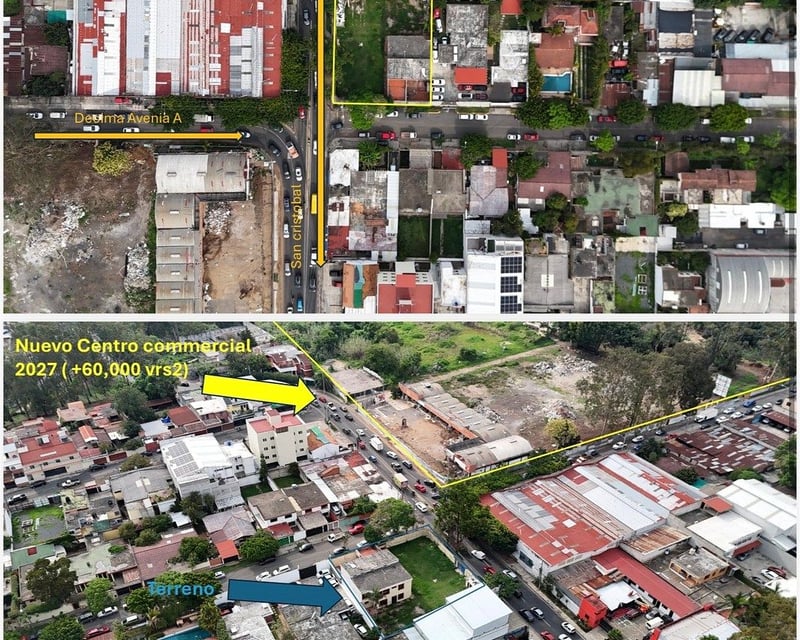 TERRENO COMERCIAL DE ESQUINA EN RENTA — ZONA 11, LAS CHARCAS