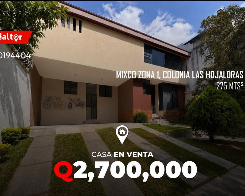 Casa en venta en Mixco zona 1 Colonia Las Hojarascas