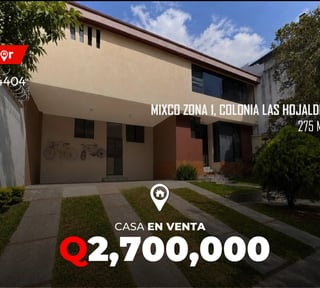 Casa en venta en Mixco zona 1 Colonia Las Hojarascas