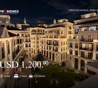 Apartamento de 2 habitaciones en Lirios de Cayalá zona 16