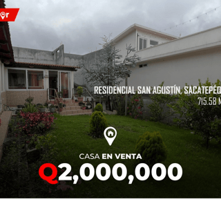 Casa en venta en Residencial San Agustín, Sacatepequez 
