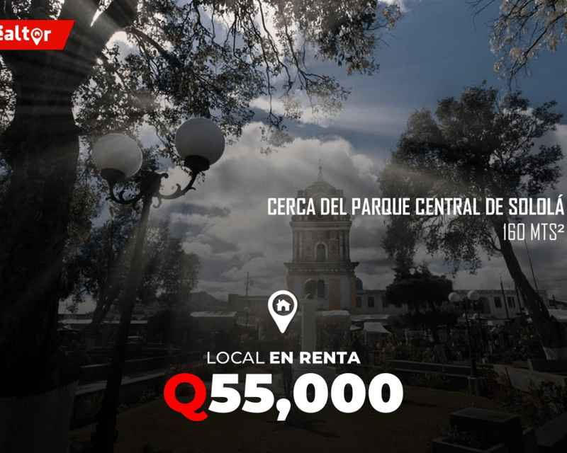 Área Comercial en Renta en el Casco Sololá