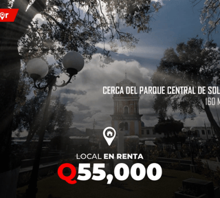 Área Comercial en Renta en el Casco Sololá