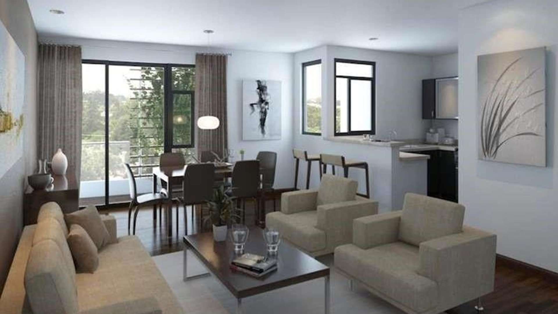 Apartamento de 2 habitaciones en venta nivel alto en zona 15 Ref-5325