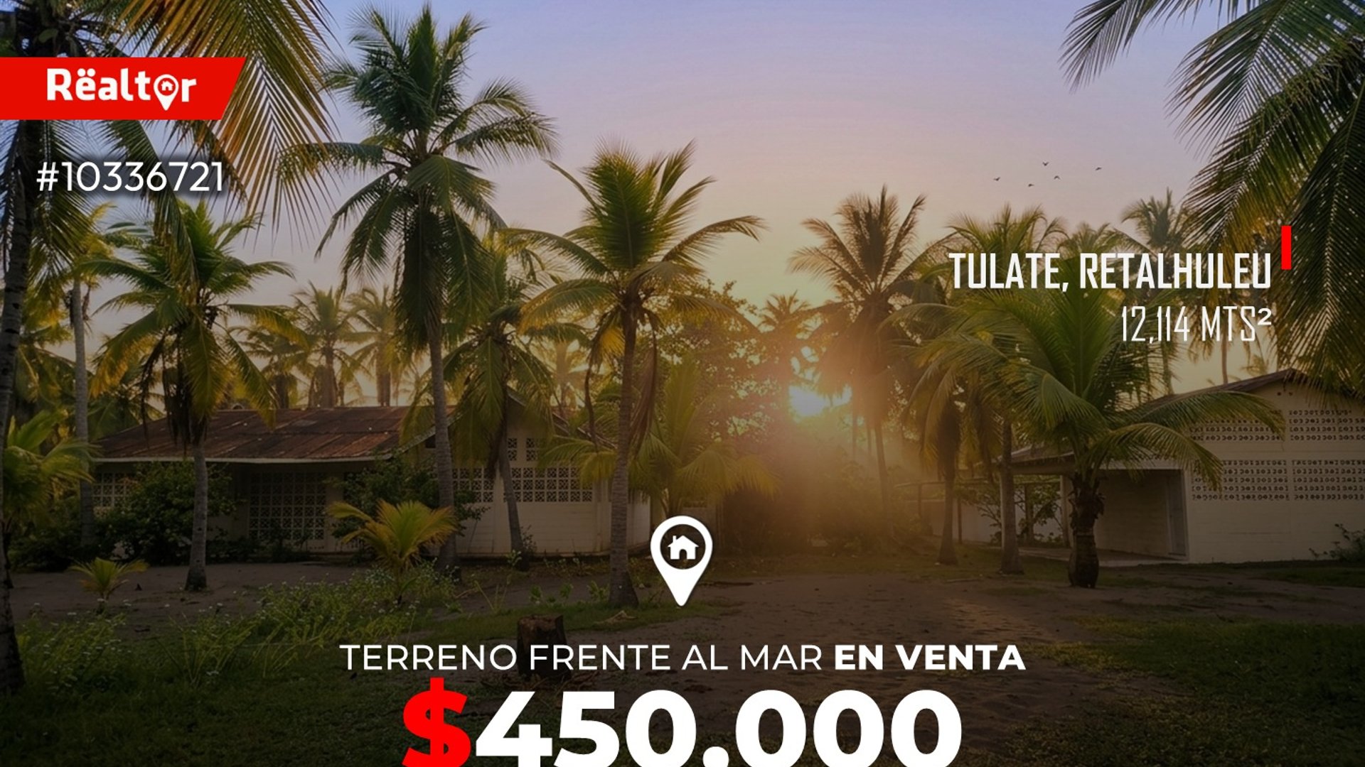 Terreno en venta Frente al mar Tulate, Retalhuleu