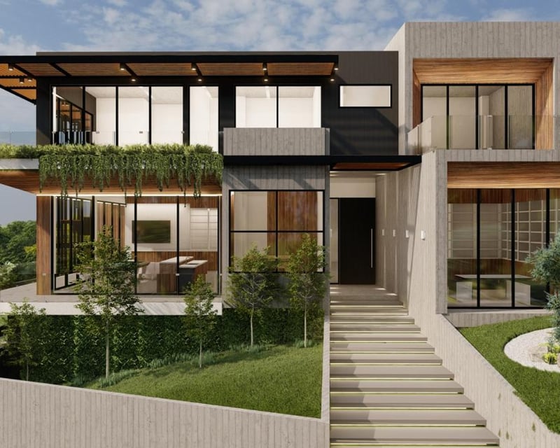 Casa minimalista en venta KM 10.5 CAES 6 habs y gimnasio Ref-5653